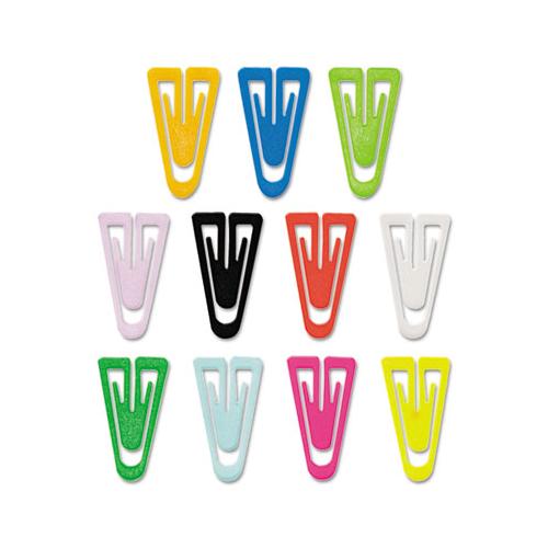 Plastic Paper Clips, Medium (no. 4), Assorted Colors, 500-box