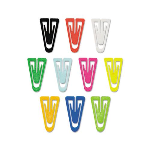 Plastic Paper Clips, Large (no. 6), Assorted Colors, 200-box