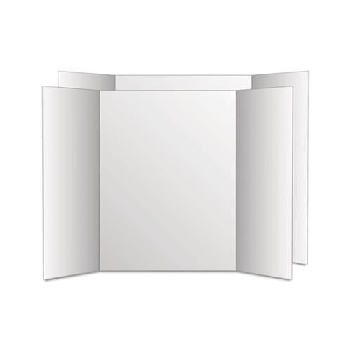 Too Cool Tri-fold Poster Board, 28 X 40, White-white, 12-carton
