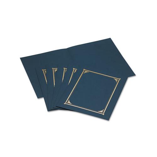 Certificate-document Cover, 12 1-2 X 9 3-4, Navy Blue, 6-pack