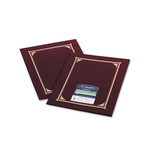 Certificate-document Cover, 12 1-2 X 9 3-4, Burgundy, 6-pack