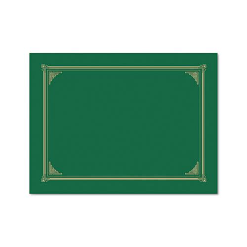 Certificate-document Cover, 12 1-2 X 9 3-4, Green, 6-pack