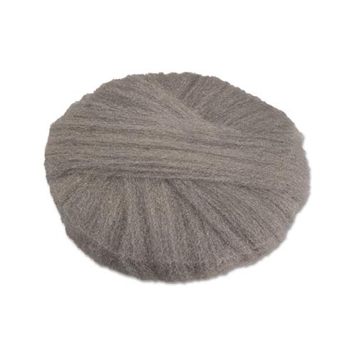 Radial Steel Wool Pads, Grade 0 (fine): Cleaning & Polishing, 17 In Dia, Gray