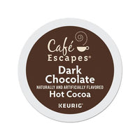 Café Escapes Dark Chocolate Hot Cocoa K-cups, 24-box