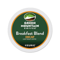 Breakfast Blend Decaf Coffee K-cups, 96-carton