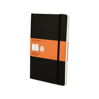 Classic Softcover Notebook, 1 Subject, Narrow Rule, Black Cover, 8.25 X 5, 192 Sheets