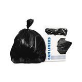 Linear Low-density Can Liners, 30 Gal, 0.9 Mil, 30" X 36", Black, 200-carton