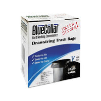 Drawstring Trash Bags, 30 Gal, 1 Mil, 30" X 34", Black, 40-box