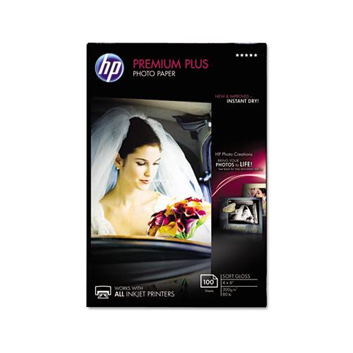 Premium Plus Photo Paper, 11.5 Mil, 4 X 6, Soft-gloss White, 100-pack