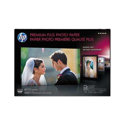 Premium Plus Photo Paper, 11.5 Mil, 11 X 17, Glossy White, 25-pack