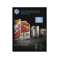 Laser Glossy Tri-fold Brochure Paper, 97 Bright, 40lb, 8.5 X 11, White, 150-pack
