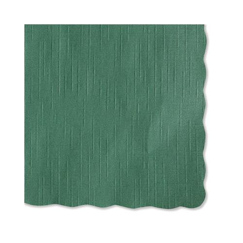 Solid Color Scalloped Edge Placemats, 9.5 X 13.5, Hunter Green, 1,000-carton