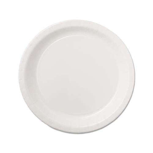 Coated Paper Dinnerware, Plate, 9", White, 50-pack, 10 Packs-carton