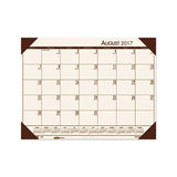 Recycled Ecotones Academic Desk Pad Calendar, 18.5 X 13, Brown Corners, 2020-2021