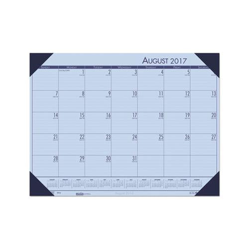 Recycled Ecotones Academic Desk Calendar, 18.5 X 13, Cordovan Corners, 2020-2021