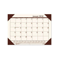 Recycled Ecotones Moonlight Cream Monthly Desk Pad Calendar, 22 X 17, 2021