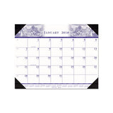 Recycled Full-color Photo Monthly Desk Pad Calendar, 22 X 17, 2021