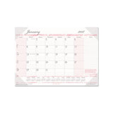 Recycled Breast Cancer Awareness Monthly Desk Pad Calendar, 18.5 X 13, 2021