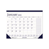 Recycled Two-color Monthly Desk Pad Calendar With Large Notes Section, 22 X 17, 2021