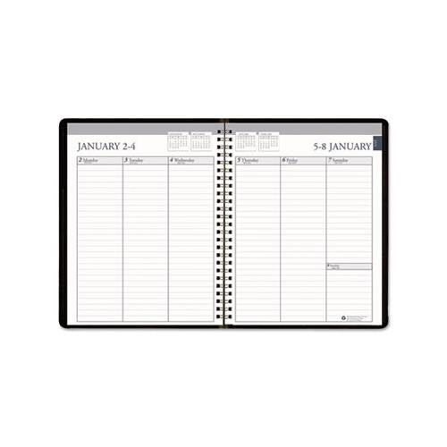 Recycled Weekly Appointment Book, Ruled Without Times, 8.75 X 6.88, Black, 2021