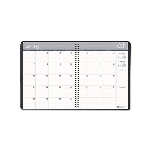 Recycled Ruled Monthly Planner, 14-month Dec.-jan., 11 X 8.5, Black, 2020-2022