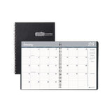 One-year Monthly Hard Cover Planner, 11 X 8.5, Black, 2020-2022