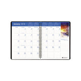 Recycled Earthscapes Full-color Monthly Planner, 11 X 8.5, Black, 2020-2022