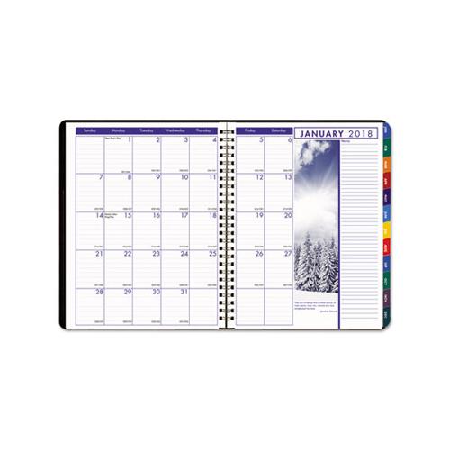 Recycled Earthscapes Weekly-monthly Planner, 11 X 8.5, Black, 2021