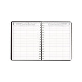 Eight-person Group Practice Daily Appointment Book, 11 X 8.5, Black, 2021