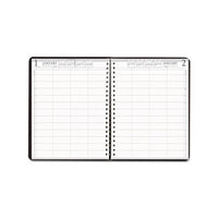 Four-person Group Practice Daily Appointment Book, 11 X 8.5, Black, 2021