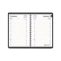 Daily Appointment Book, 15-minute Appointments, 8 X 5, Black, 2021