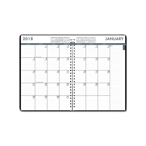 Recycled 24-7 Daily Appointment Book-monthly Planner, 10 X 7, Black, 2021