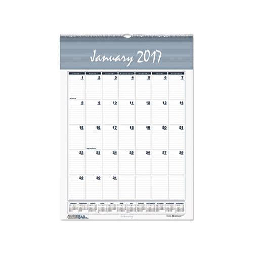 Recycled Bar Harbor Wirebound Monthly Wall Calendar, 22 X 31.25, 2021