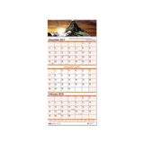 Recycled Scenic Landscapes Three-month-page Wall Calendar, 12.25 X 26, 2020-2022