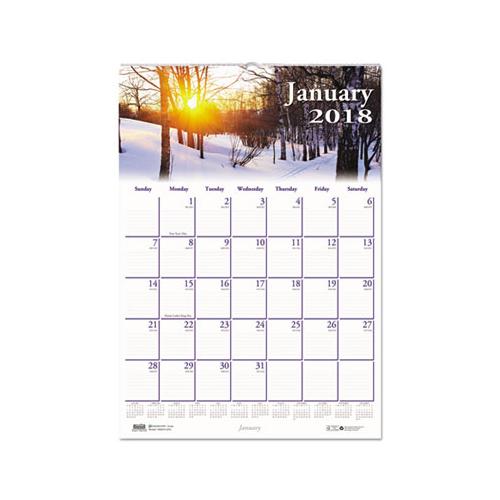 Recycled Scenic Beauty Monthly Wall Calendar, 12 X 16.5, 2021