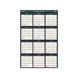 Recycled Four Seasons Reversible Business-academic Calendar, 24 X 37, 2020-2021