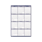 Recycled Poster Style Reversible Academic Yearly Calendar, 24 X 37, 2020-2021
