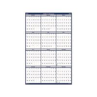 Recycled Poster Style Reversible-erasable Yearly Wall Calendar, 32 X 48, 2021