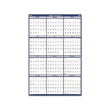 Recycled Poster Style Reversible-erasable Yearly Wall Calendar, 32 X 48, 2021