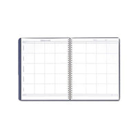 Lesson Plan Book, Embossed Leather-like Cover, 11 X 8 1-2, Blue