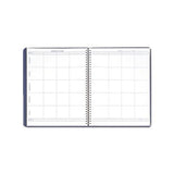 Lesson Plan Book, Embossed Leather-like Cover, 11 X 8 1-2, Blue