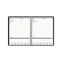 Recycled Meeting Note Planner, 11 X 8.5, Black-blue, 2021