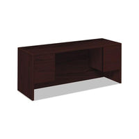 10500 Series Kneespace Credenza With 3-4-height Pedestals, 72w X 24d, Mahogany