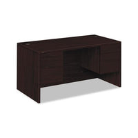 10500 Series 3-4 Height Double Pedestal Desk, 60w X 30d X 29.5h, Mahogany