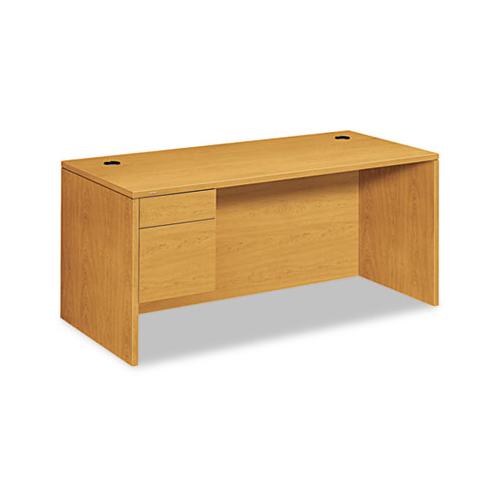 10500 Series 3-4 Height Pedestal Desk, 66w X 30d X 29.5h, Harvest