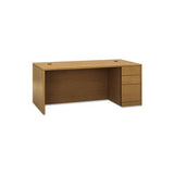 10500 Series "l" Single Pedestal Desk, Right Full-height Ped, 72w X 36d X 29.5h, Harvest