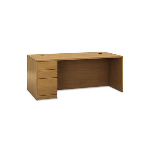 10500 Series "l" Single Pedestal Desk, Left Full-height Ped, 72w X 36d X 29.5h, Harvest