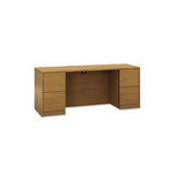 10500 Series Kneespace Credenza With Full-height Pedestals, 72w X 24d, Harvest