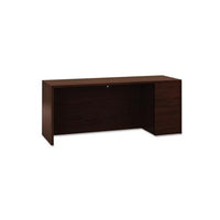 10500 Series Full-height Right Pedestal Credenza, 72w X 24d X 29.5h, Mahogany