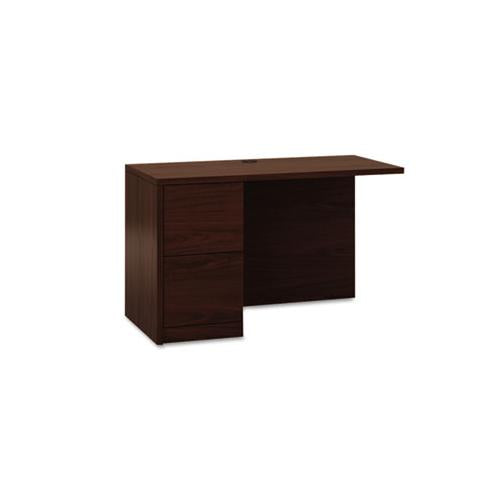 10500 Series L Workstation Return, Full-height Left Ped, 48w X 24d, Mahogany